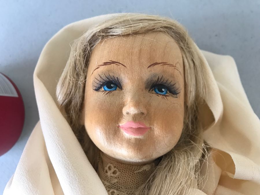 Francesco Rispoli Hand Carved And Hand Painted Wooden Doll Rome Italy [Photo 3]