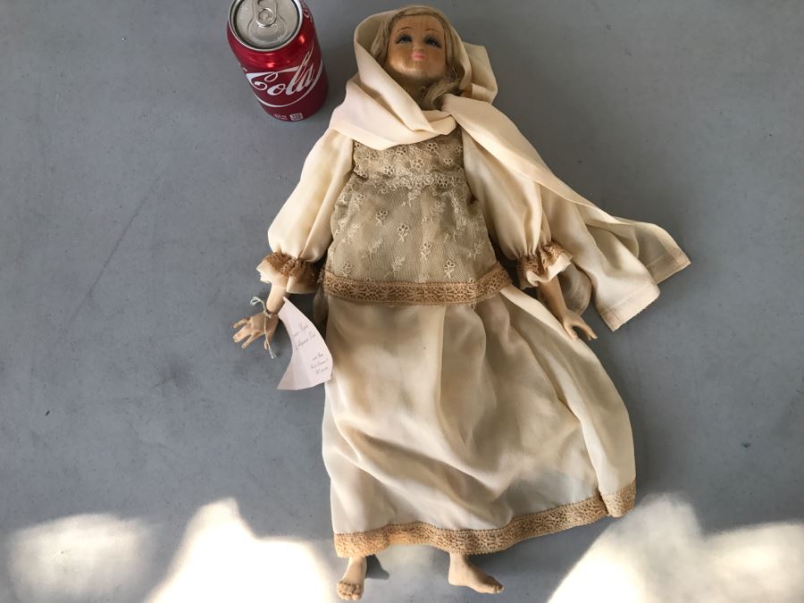 Francesco Rispoli Hand Carved And Hand Painted Wooden Doll Rome Italy [Photo 2]
