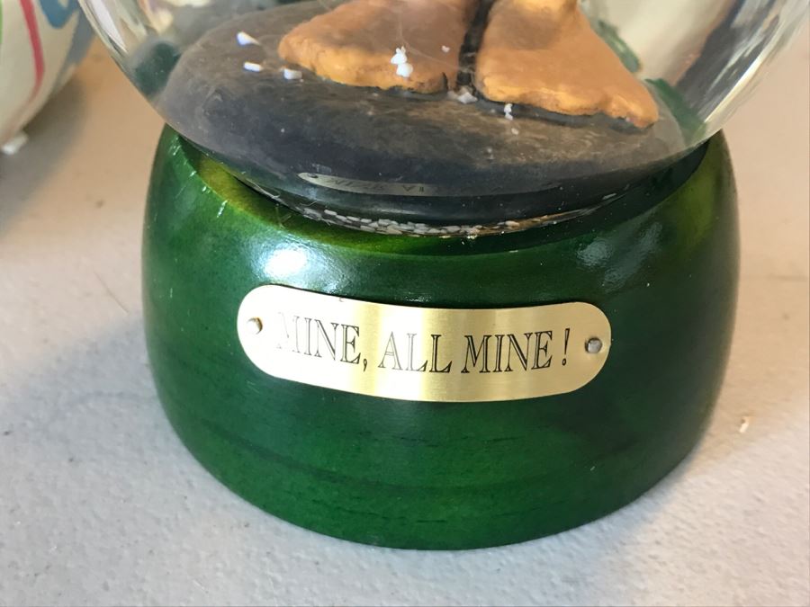 Huge Snow Globe Collection Mainly Holiday Themed Plus Decorations Featured On Table [Photo 4]