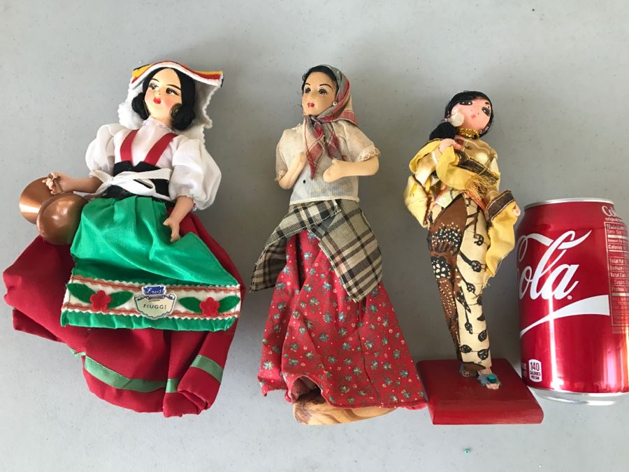 Set Of 3 Vintage International Dolls Including Eros 'Fiuggi' Doll [Photo 1]