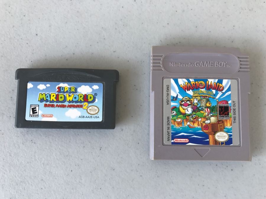 Pair Of Nintendo Game Boy Games: Super Mario Advance 2 And Super Mario Land 3 Wario Land