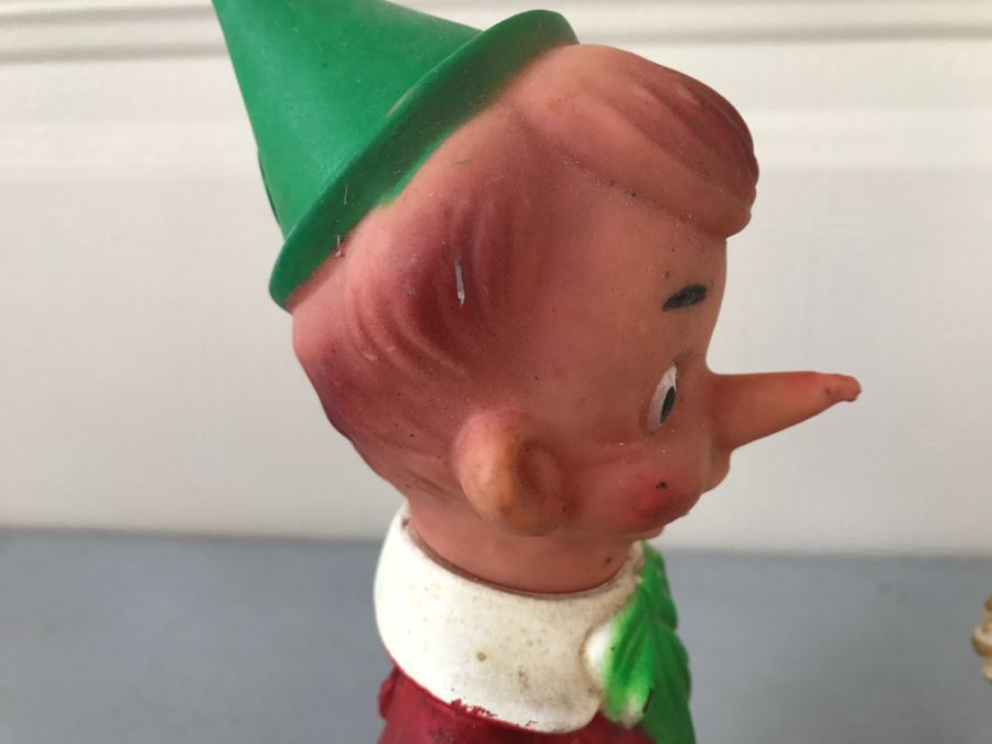 Vintage Italian LEDRA Vinyl Toys 1962 Louie Walt Disney Productions And Pinocchio [Photo 5]