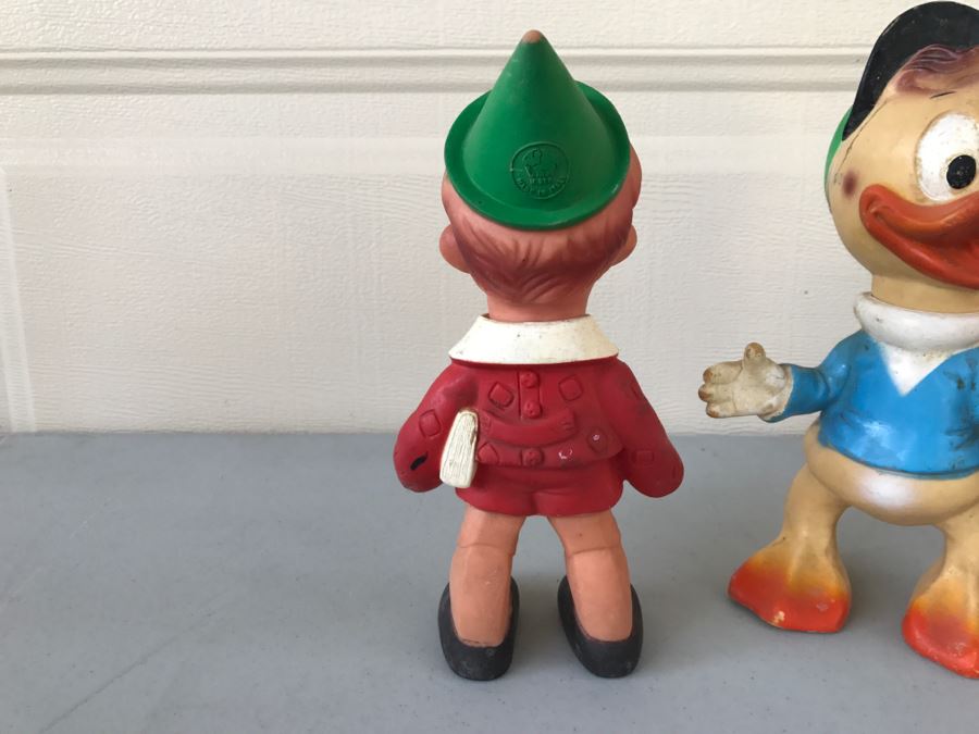 Vintage Italian LEDRA Vinyl Toys 1962 Louie Walt Disney Productions And Pinocchio [Photo 6]