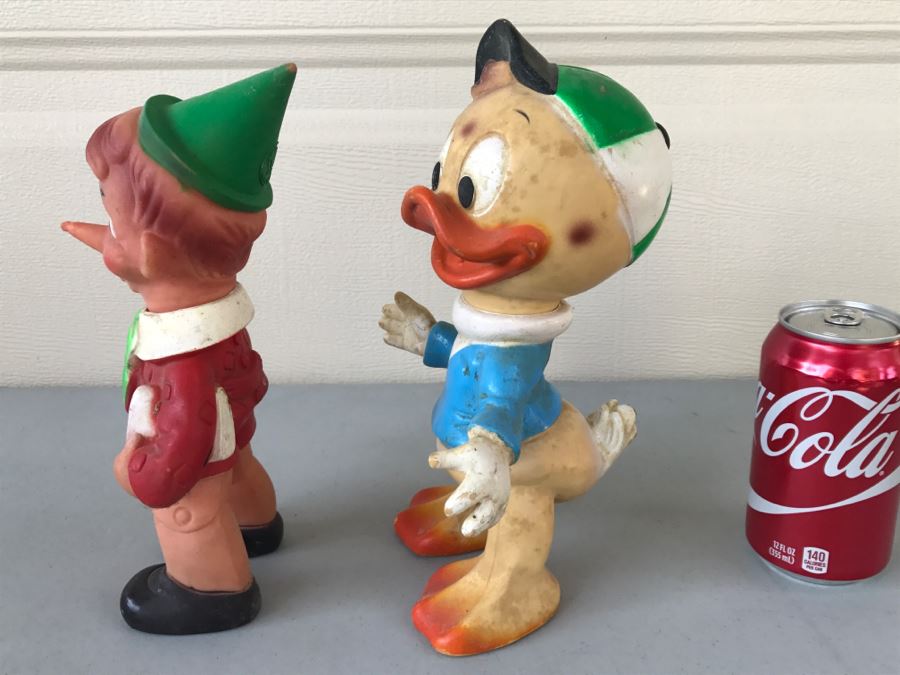 Vintage Italian LEDRA Vinyl Toys 1962 Louie Walt Disney Productions And Pinocchio [Photo 9]