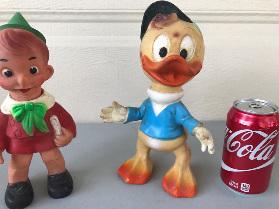 Vintage Italian LEDRA Vinyl Toys 1962 Louie Walt Disney Productions And Pinocchio [Photo 3]