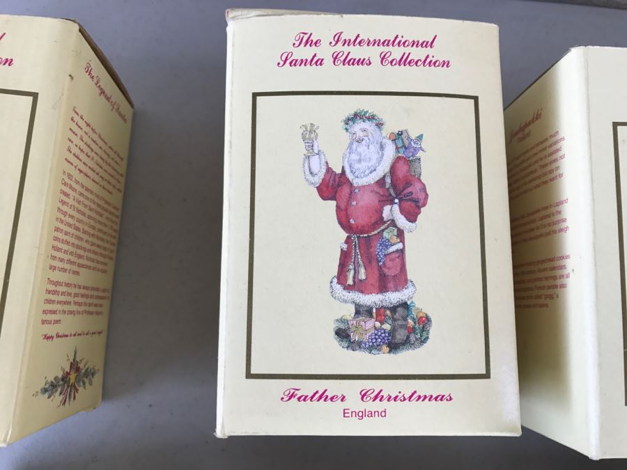 Set Of 13 The International Santa Claus Collection Decorations In Boxes [Photo 4]