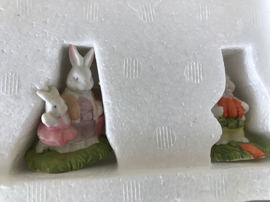 Porcelain Easter Village Set Plus Precious Moments Doll [Photo 5]