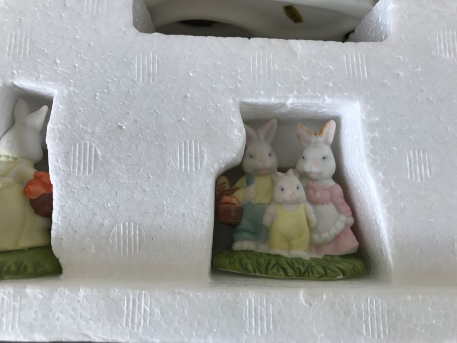 Porcelain Easter Village Set Plus Precious Moments Doll [Photo 6]