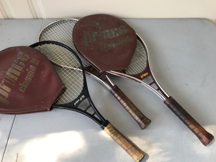 Set Of 3 Prince Tennis Rackets