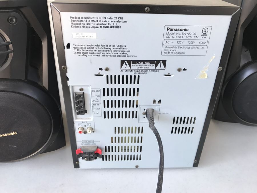 Panasonic CD Stereo System Model No SA-AK100 [Photo 7]
