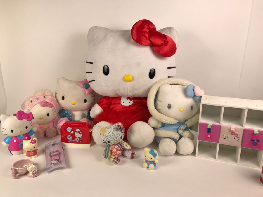 Huge Hello Kitty Lot With Plush Toys And New Hello Kitty Watch
