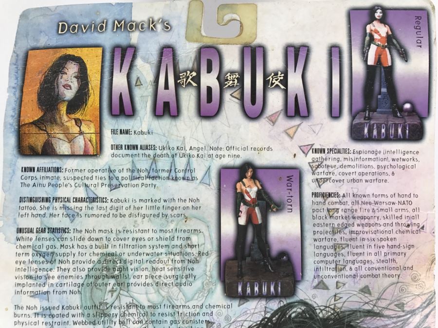 David Mack's KABUKI Moore Action Collectibles Action Figure New In Packaging [Photo 18]