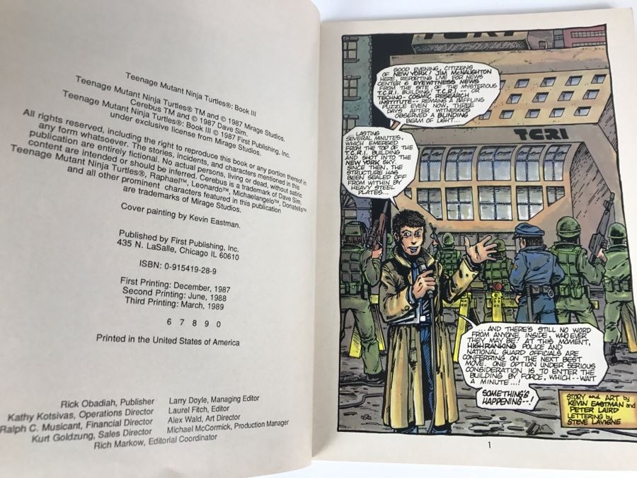 Teenage Mutant Ninja Turtles Book III First Graphic Novel Third Printing [Photo 12]