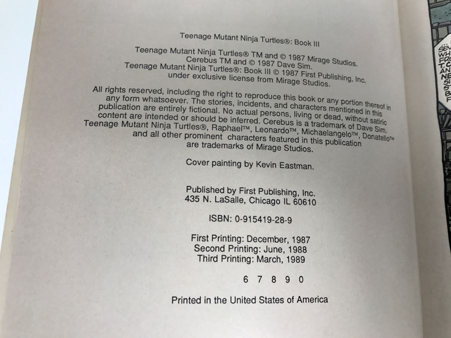 Teenage Mutant Ninja Turtles Book III First Graphic Novel Third Printing [Photo 13]