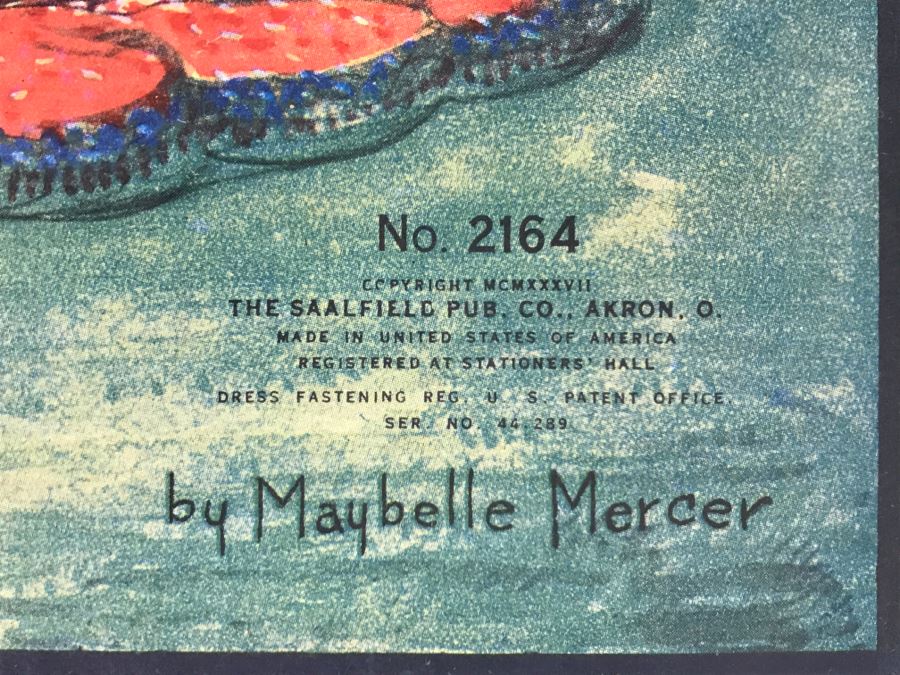Vintage 1937 Paper Dolls Dresses Worn By The First Ladies Of The White House No. 2164 By Maybelle Mercer Saalfield Pub Co (2 Paper Dolls On Back Missing) [Photo 2]