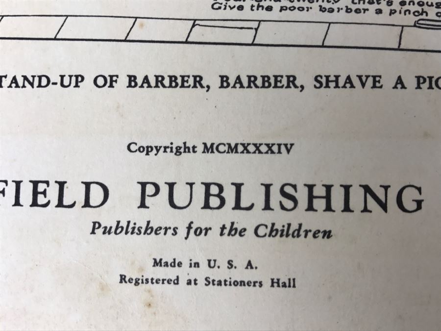 Vintage 1934 Stand-ups Of Mother Goose Sidney Sage No. 2099 Saalfield Publishing Co Paper Dolls [Photo 8]