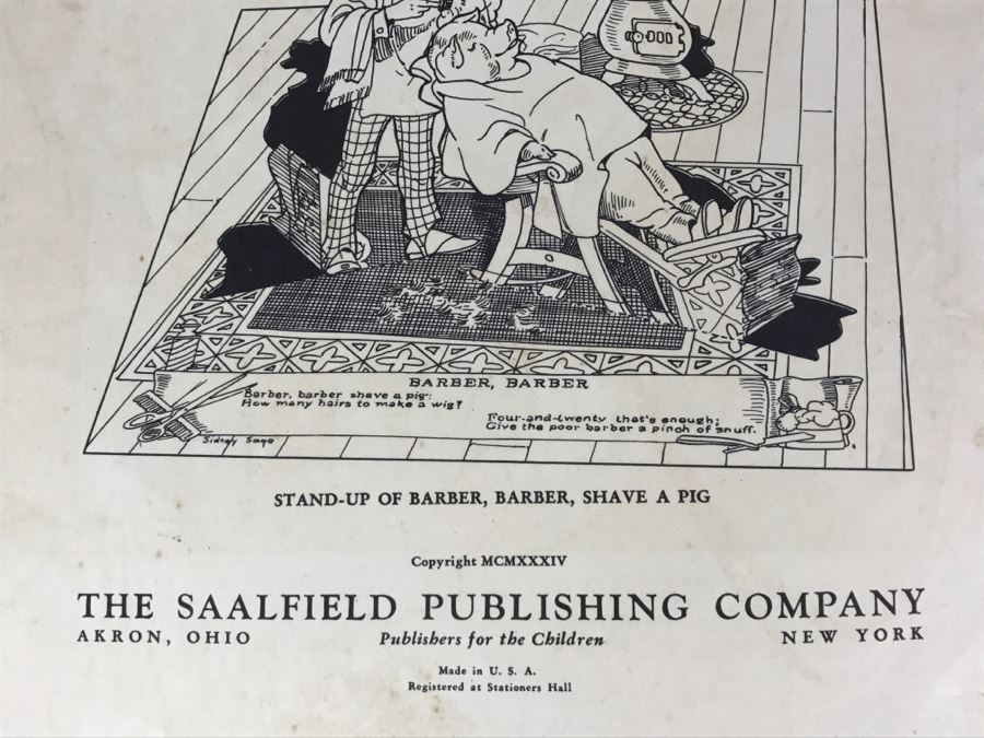 Vintage 1934 Stand-ups Of Mother Goose Sidney Sage No. 2099 Saalfield Publishing Co Paper Dolls [Photo 7]