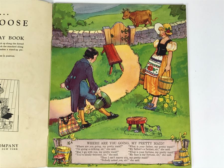 Vintage 1934 Stand-ups Of Mother Goose Sidney Sage No. 2099 Saalfield Publishing Co Paper Dolls [Photo 9]
