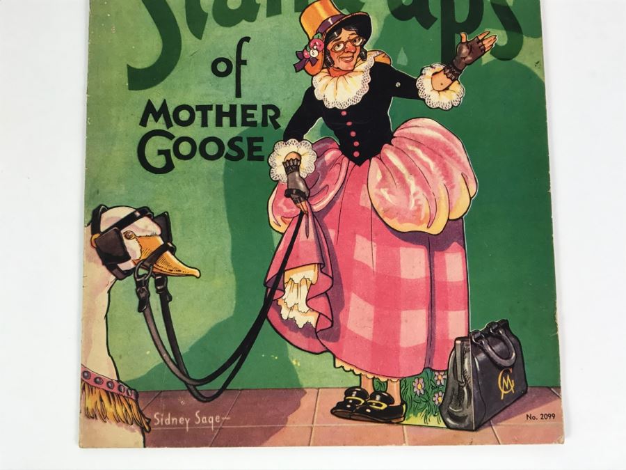Vintage 1934 Stand-ups Of Mother Goose Sidney Sage No. 2099 Saalfield Publishing Co Paper Dolls [Photo 2]