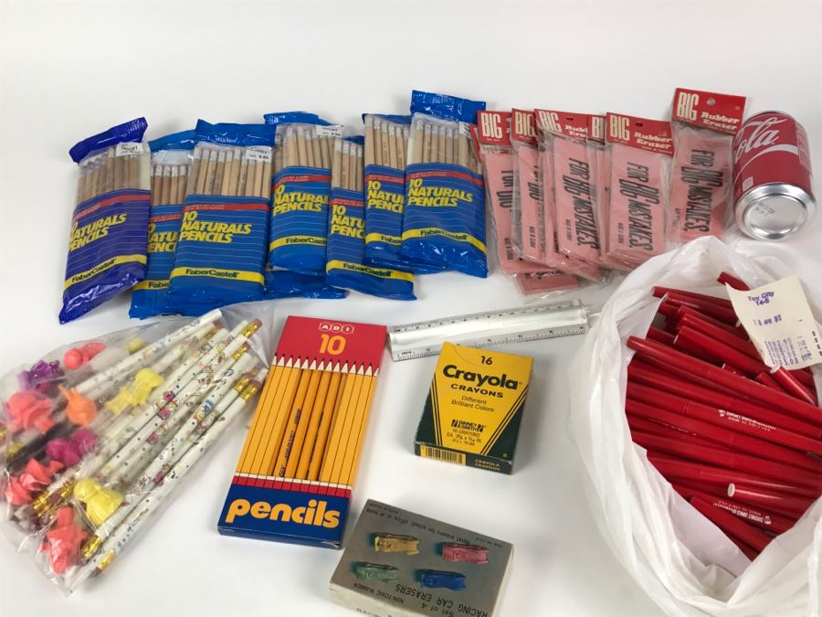 Vintage School Supplies: Giant Erasers, Pencils, Racing Car Erasers, Japanese Pencils, Shrinky Dinks Permanent [Photo 18]