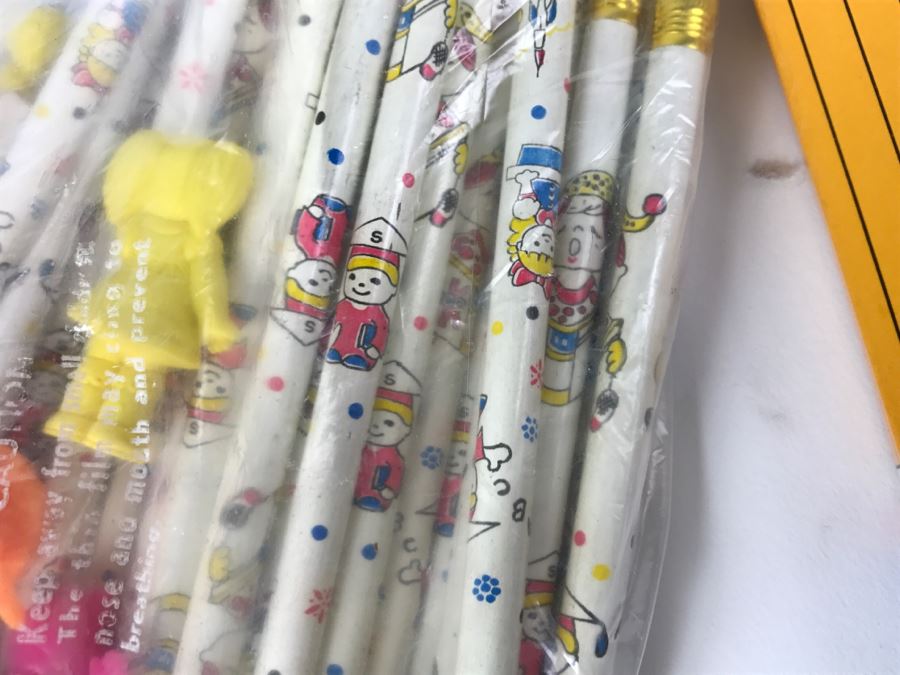 Vintage School Supplies: Giant Erasers, Pencils, Racing Car Erasers, Japanese Pencils, Shrinky Dinks Permanent [Photo 19]