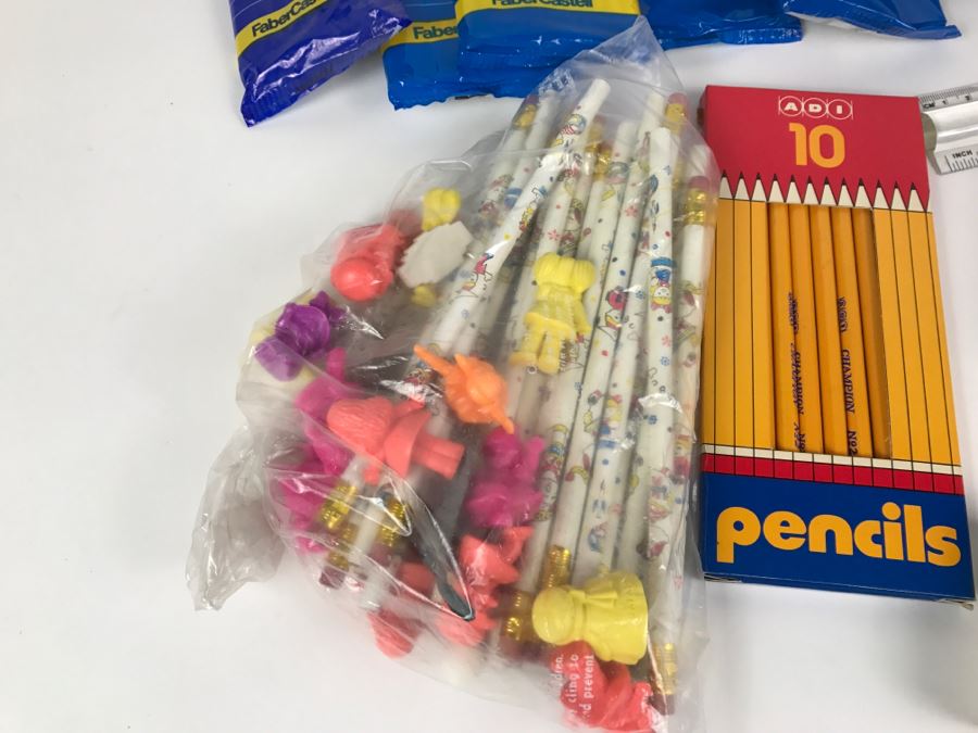 Vintage School Supplies: Giant Erasers, Pencils, Racing Car Erasers, Japanese Pencils, Shrinky Dinks Permanent [Photo 8]