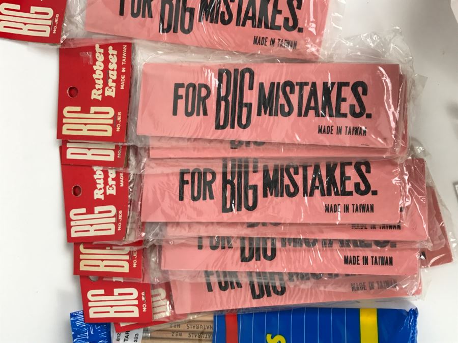 Vintage School Supplies: Giant Erasers, Pencils, Racing Car Erasers, Japanese Pencils, Shrinky Dinks Permanent [Photo 16]