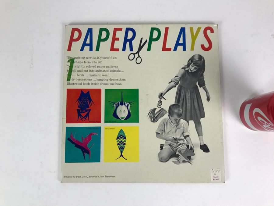 Vintage Kid's Arts & Crafts 'Paper Plays' Set New In Box Paul Lobel [Photo 1]