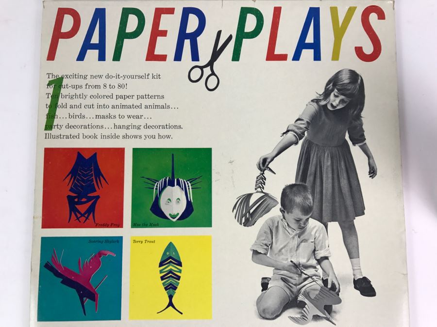 Vintage Kid's Arts & Crafts 'Paper Plays' Set New In Box Paul Lobel [Photo 3]