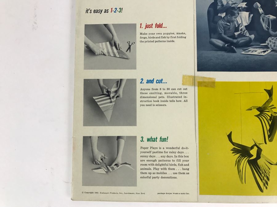 Vintage Kid's Arts & Crafts 'Paper Plays' Set New In Box Paul Lobel [Photo 10]