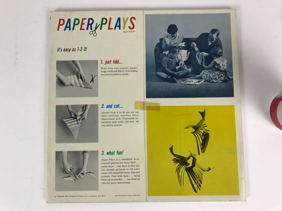 Vintage Kid's Arts & Crafts 'Paper Plays' Set New In Box Paul Lobel [Photo 7]
