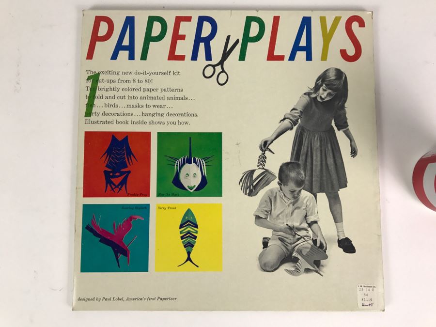 Vintage Kid's Arts & Crafts 'Paper Plays' Set New In Box Paul Lobel [Photo 2]