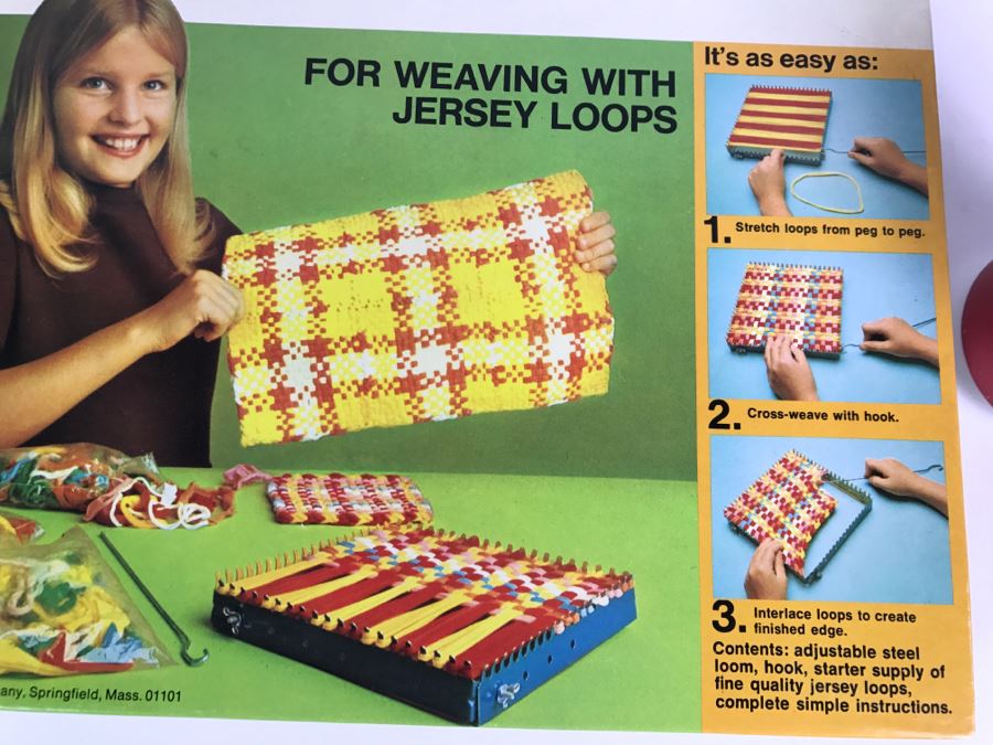 Vintage Kid's Weaving Loom Set New In Box Crafts By Whiting [Photo 3]