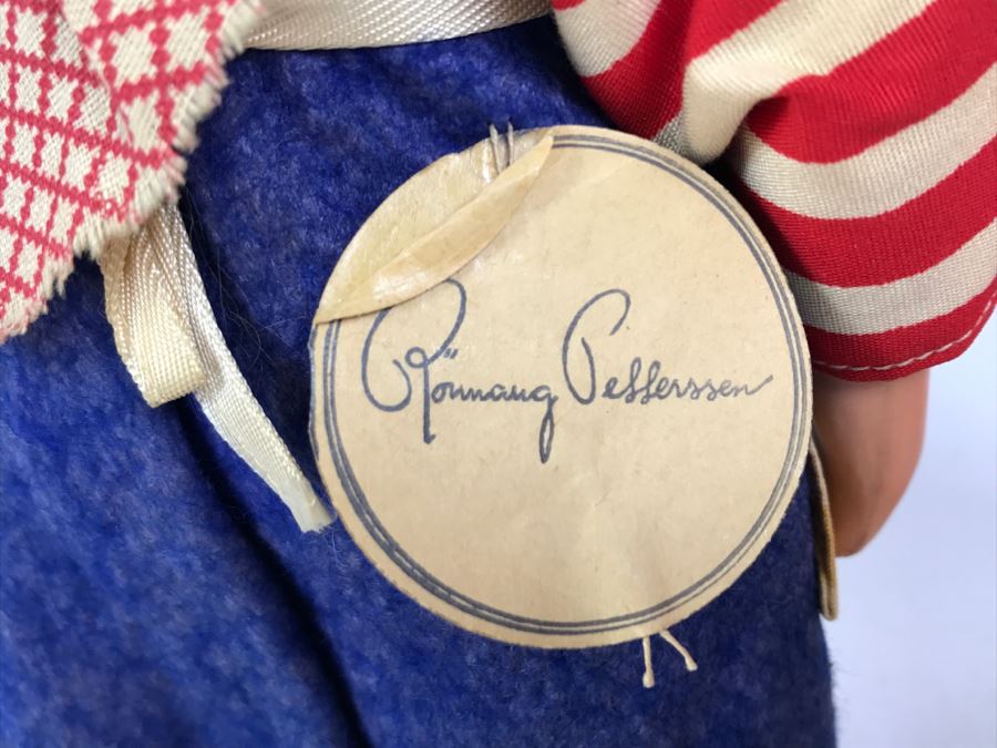 Vintage Ronnaug Petterssen Simoa Dukkene Norway Doll Handmade Plastic With Original Tags [Photo 9]