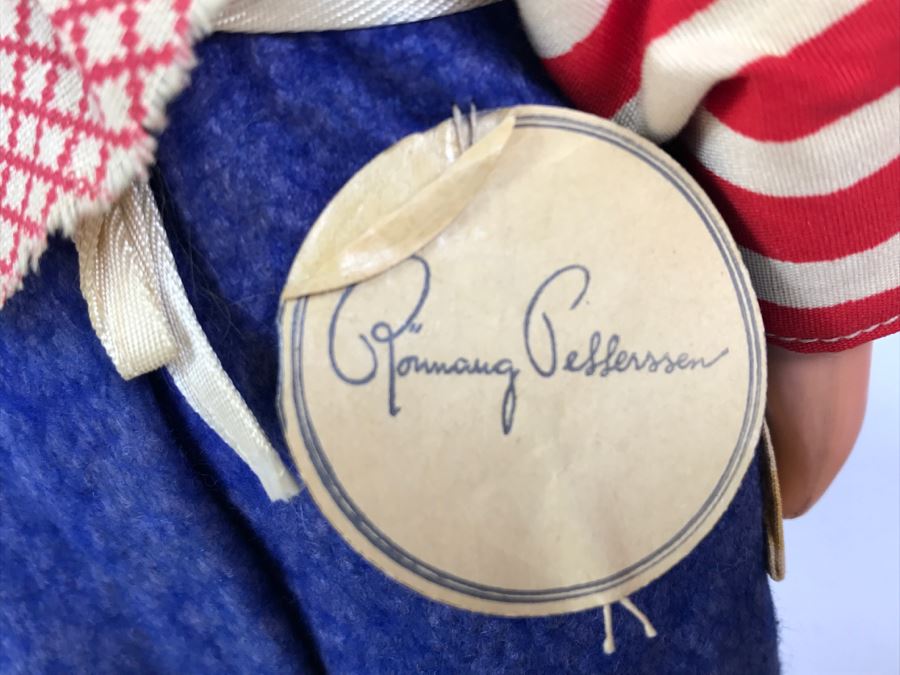 Vintage Ronnaug Petterssen Simoa Dukkene Norway Doll Handmade Plastic With Original Tags [Photo 8]