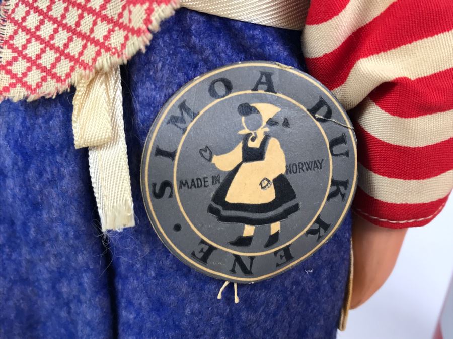 Vintage Ronnaug Petterssen Simoa Dukkene Norway Doll Handmade Plastic With Original Tags [Photo 7]