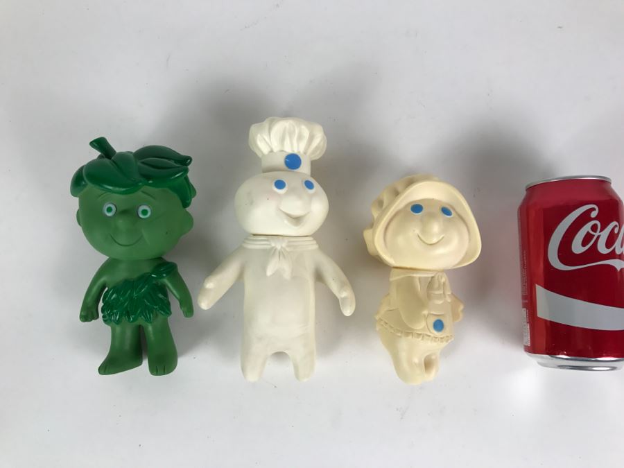 Vintage Pillsbury Doughboy, Pillsbury Doughgirl And Little Green Giant Vinyl Figurine Toy [Photo 1]
