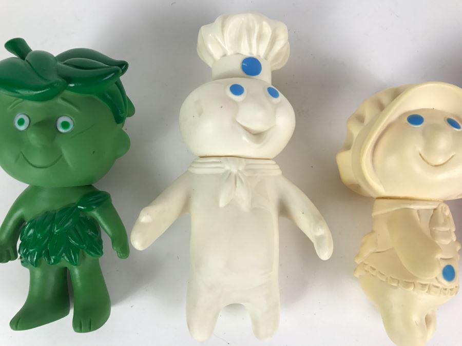 Vintage Pillsbury Doughboy, Pillsbury Doughgirl And Little Green Giant Vinyl Figurine Toy [Photo 3]