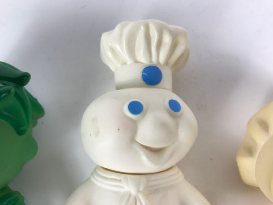 Vintage Pillsbury Doughboy, Pillsbury Doughgirl And Little Green Giant Vinyl Figurine Toy [Photo 4]