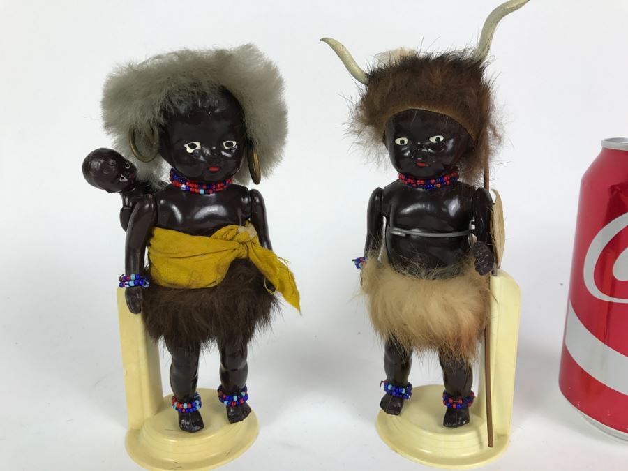 Pair Of Vintage Black Dolls [Photo 2]