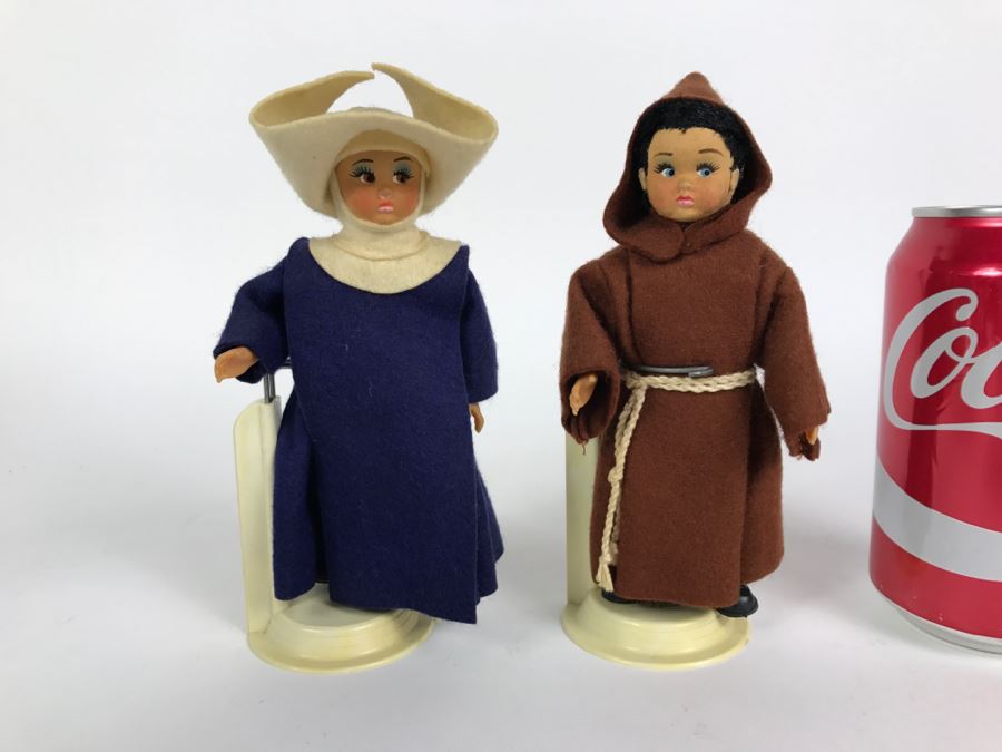 Pair Of Vintage Clergy Dolls