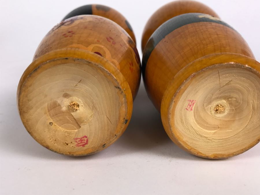 Vintage Japanese Kokeshi Wooden Dolls [Photo 9]