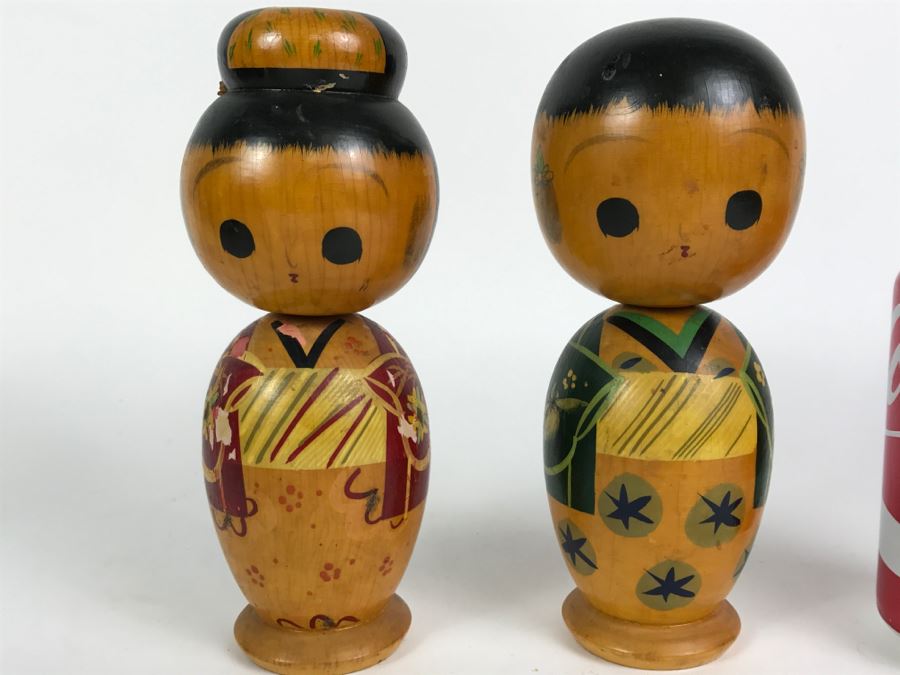 Vintage Japanese Kokeshi Wooden Dolls [Photo 2]