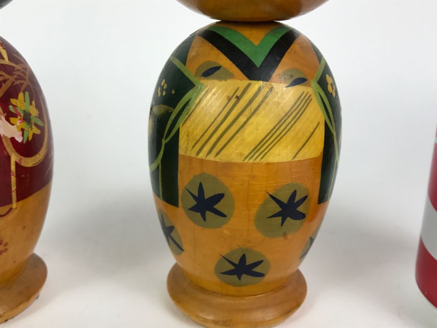 Vintage Japanese Kokeshi Wooden Dolls [Photo 6]