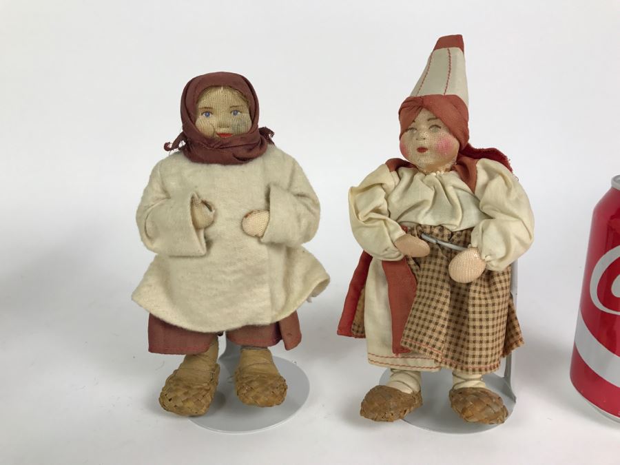 Pair Of Vintage Soviet Union Dolls