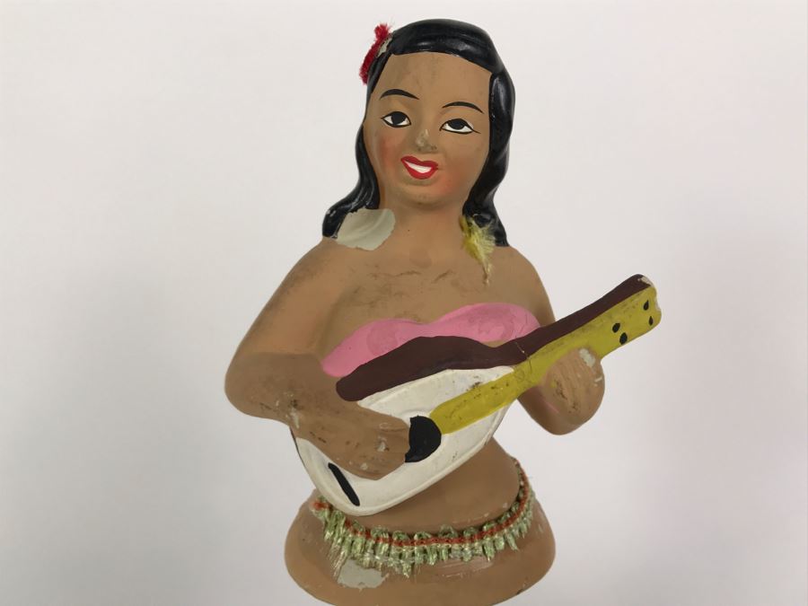 Vintage Hawaiian Bobble Hula Girl Doll Missing Grass Skirt [Photo 2]