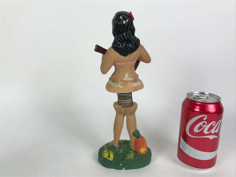 Vintage Hawaiian Bobble Hula Girl Doll Missing Grass Skirt [Photo 6]