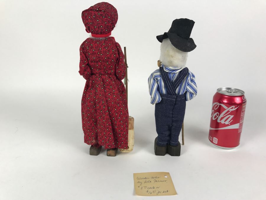 Pair of Holston Mountain Arts And Crafts Co-Operative Dolls Virginia Wooden Dolls By Lala Farmer [Photo 11]