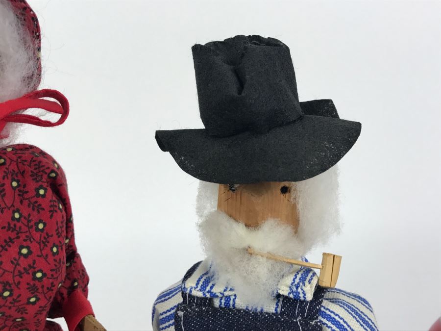 Pair of Holston Mountain Arts And Crafts Co-Operative Dolls Virginia Wooden Dolls By Lala Farmer [Photo 6]