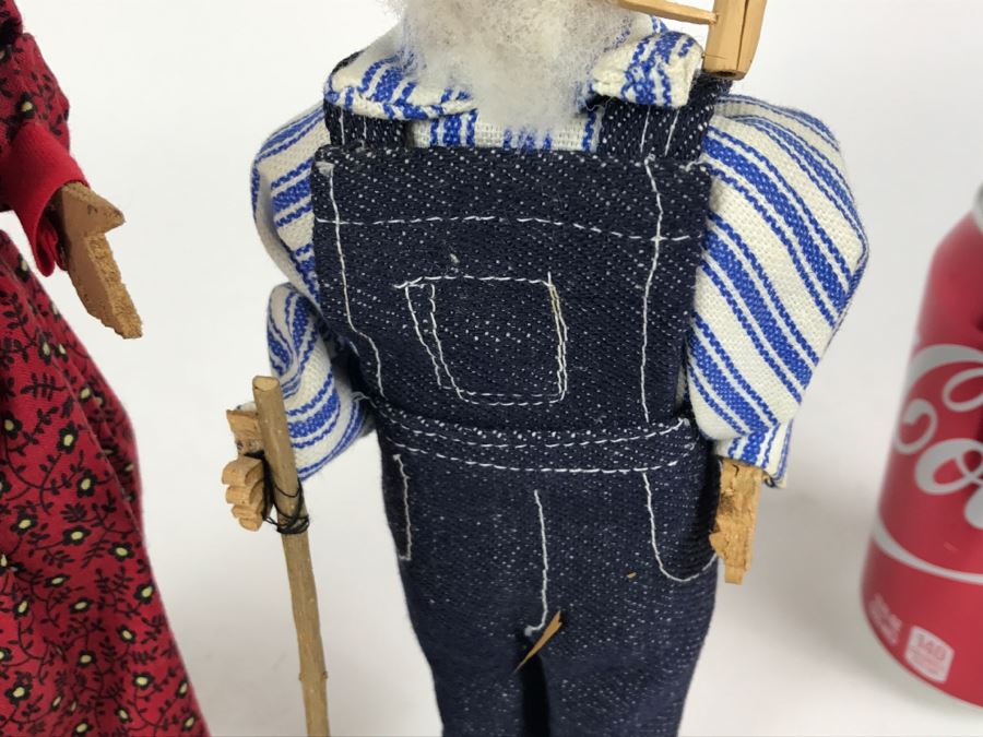 Pair of Holston Mountain Arts And Crafts Co-Operative Dolls Virginia Wooden Dolls By Lala Farmer [Photo 7]